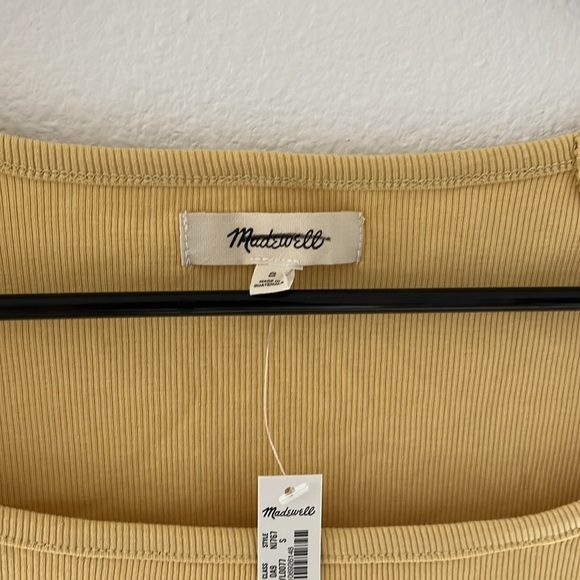 Madewell Brightside Rib Square Neckline Tee NWT - Picture 2 of 4